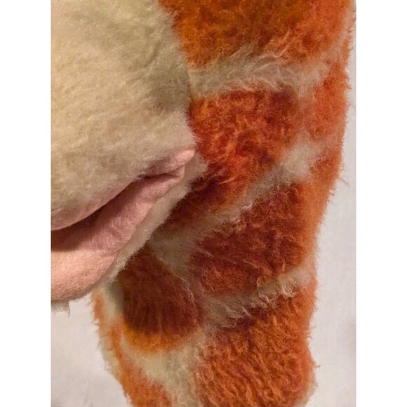 Animal Fair Hand Puppet Giraffe Plush Faux Fur Stuffed Toy Kitschy Odd Vintage - Picture 7 of 16